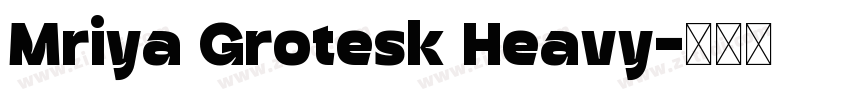 Mriya Grotesk Heavy字体转换